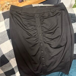 Chic Black Button-Front Mini Skirt
